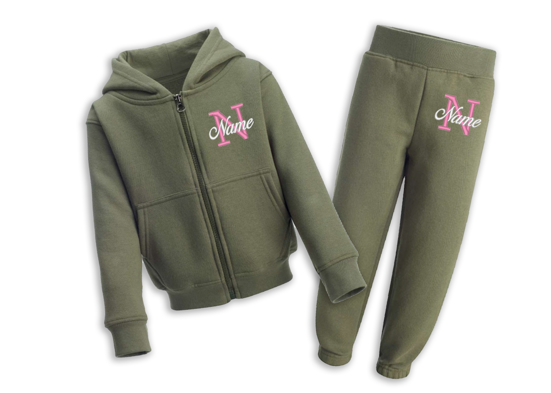 Jacket & Joggers Tracksuit - Embroidered Initial & Name