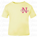 Load image into Gallery viewer, Embrodiered T-shirt Initial & Name
