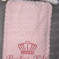 Embroidered Crown Luxury Dimple Blanket