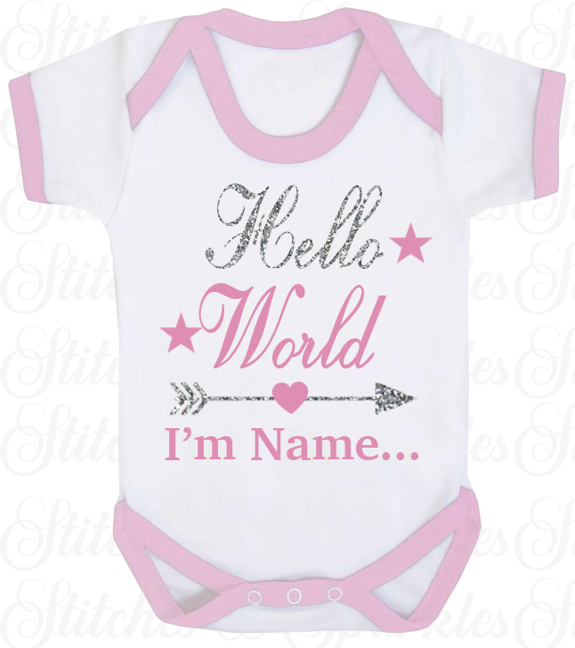 Hello World... Baby Announcment Vest