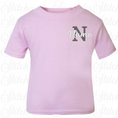 Load image into Gallery viewer, Embrodiered T-shirt Initial & Name
