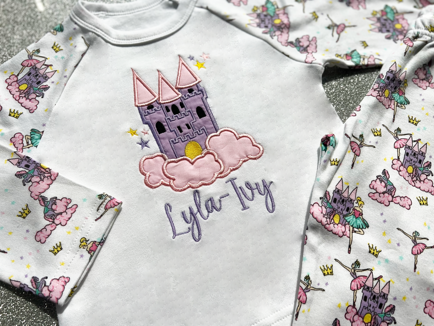 Embroidered Princess Castle Pyjamas