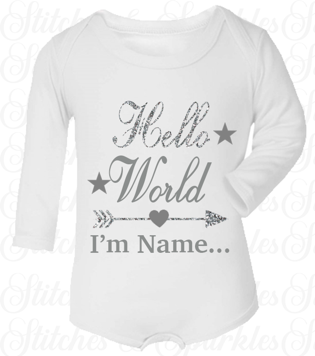 Hello World... Baby Announcment Vest