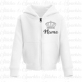 Load image into Gallery viewer, Embroidered Zip Up Hoodie Jacket - Crown Design
